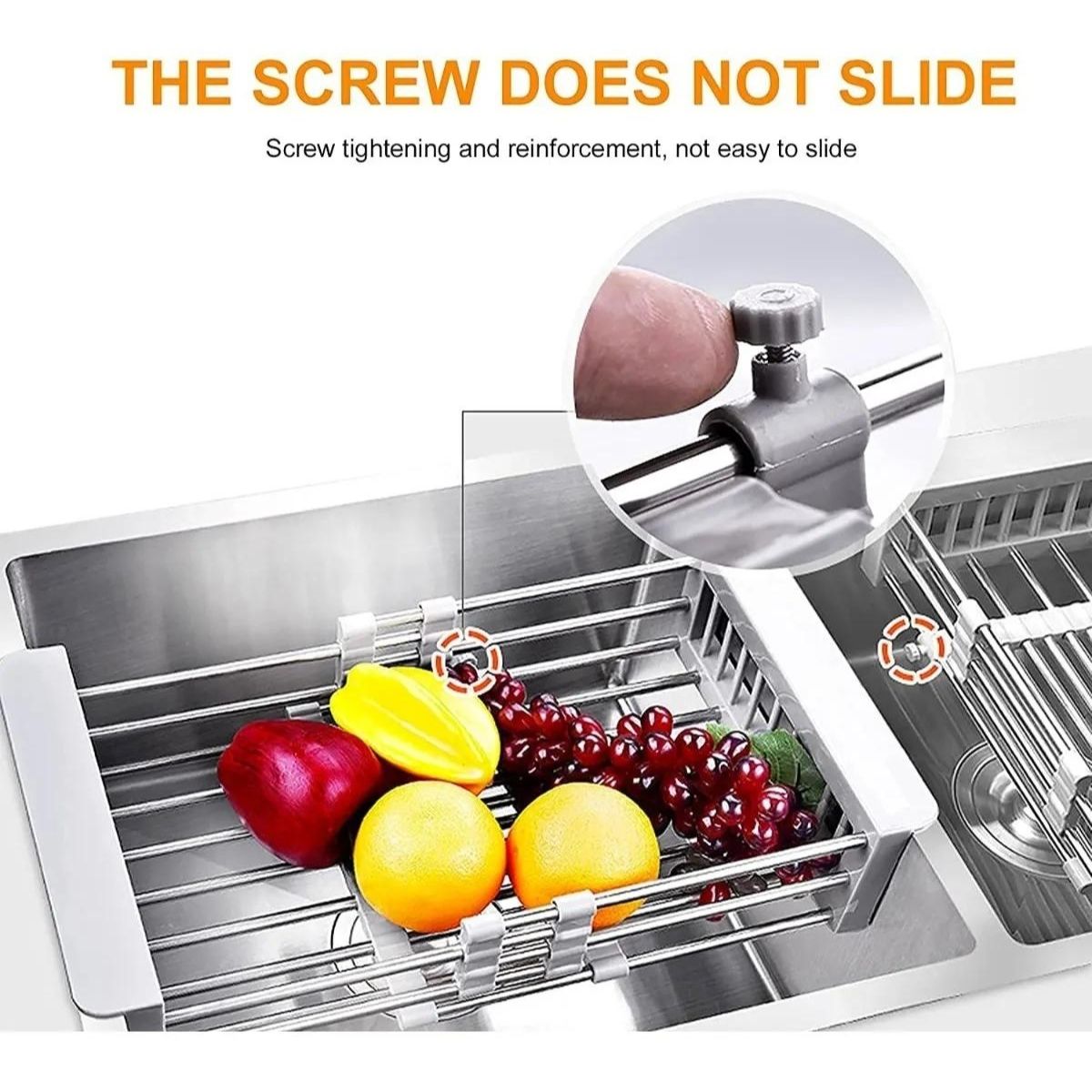 GENERICO - Cesta Escurridor Extensible Cocina Canasto Para Alimentos