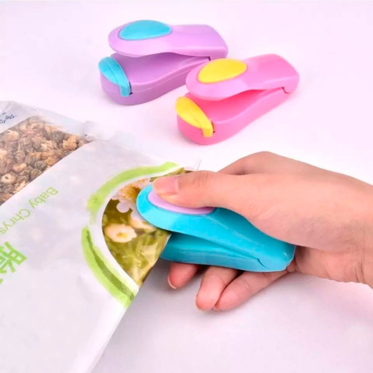 GENERICO - Selladora Mini Para Bolsas Plásticas Manual Portátil