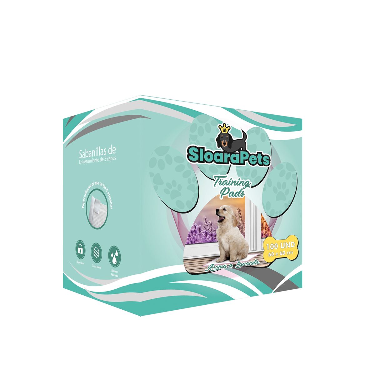 SLOARAPETS - 100 Sabanillas de entrenamiento 60x60cm para perros