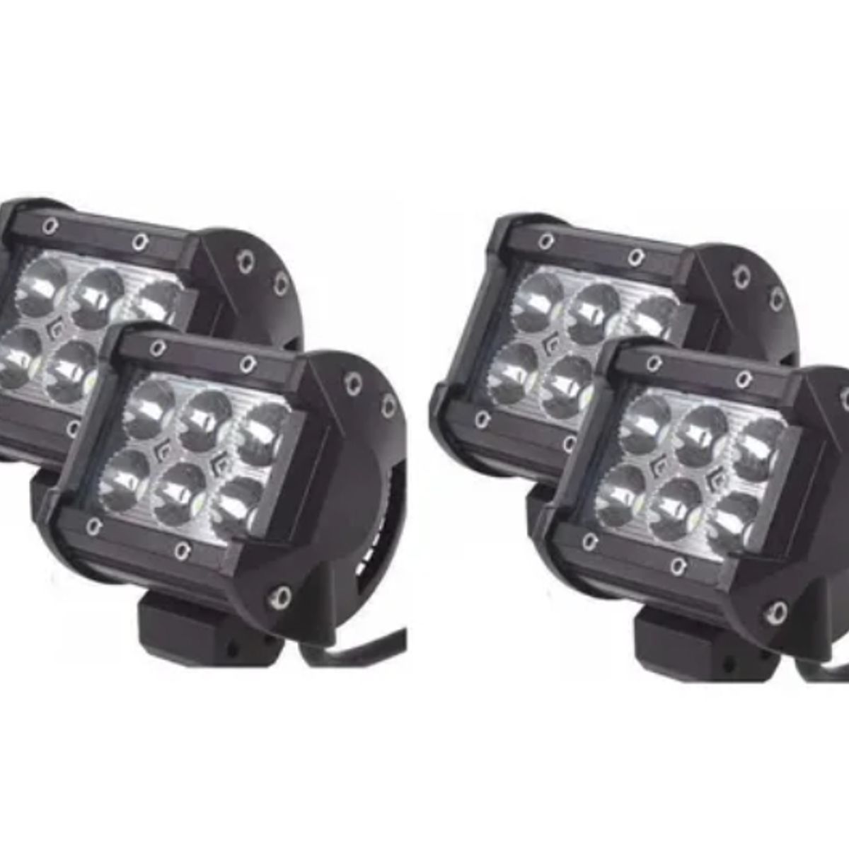 ESHOPANGIE - Pack 4 Focos Led Neblinero Spot De 4 PuLG 18w Con 6 Led