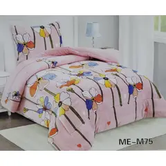 GENERICO - Cobertor Chiporro con Diseño 1 1/2 Plazas - Rosado Flores