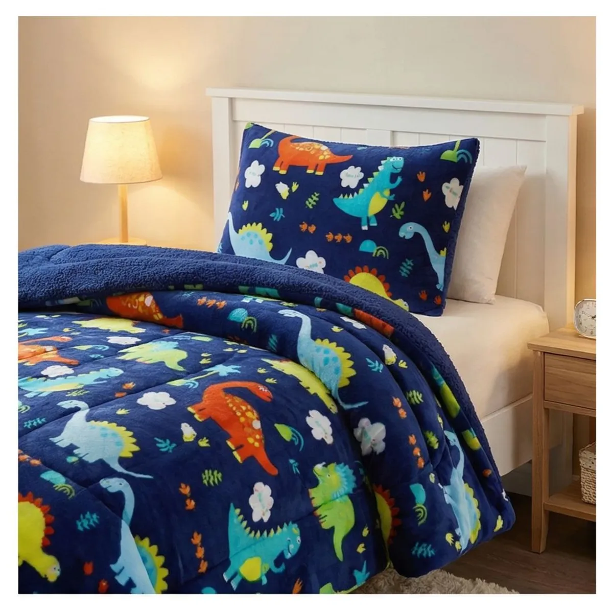GENERICO - Cobertor Chiporro 1.5 Plazas - Mundo Dinosaurios M60