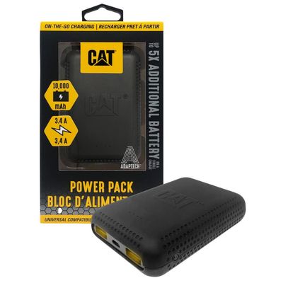 Cat Bateria Externa De 10,000 Mah Con Doble Usb De 3,4