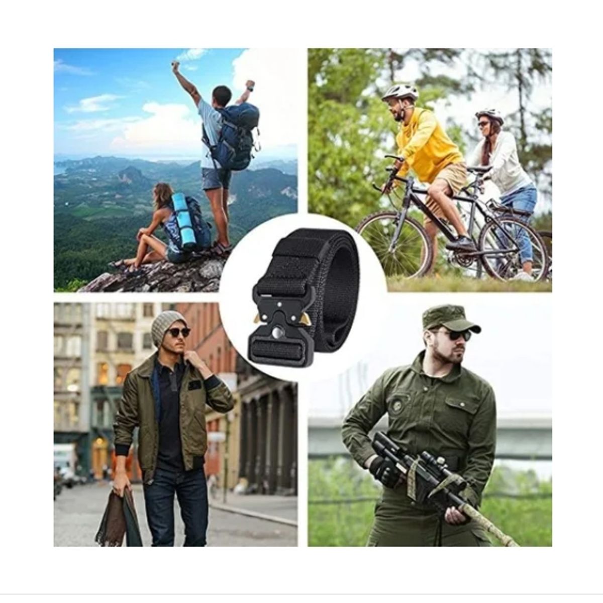 ESHOPANGIE - Cinturon  Airsoft Outdoor Hebilla