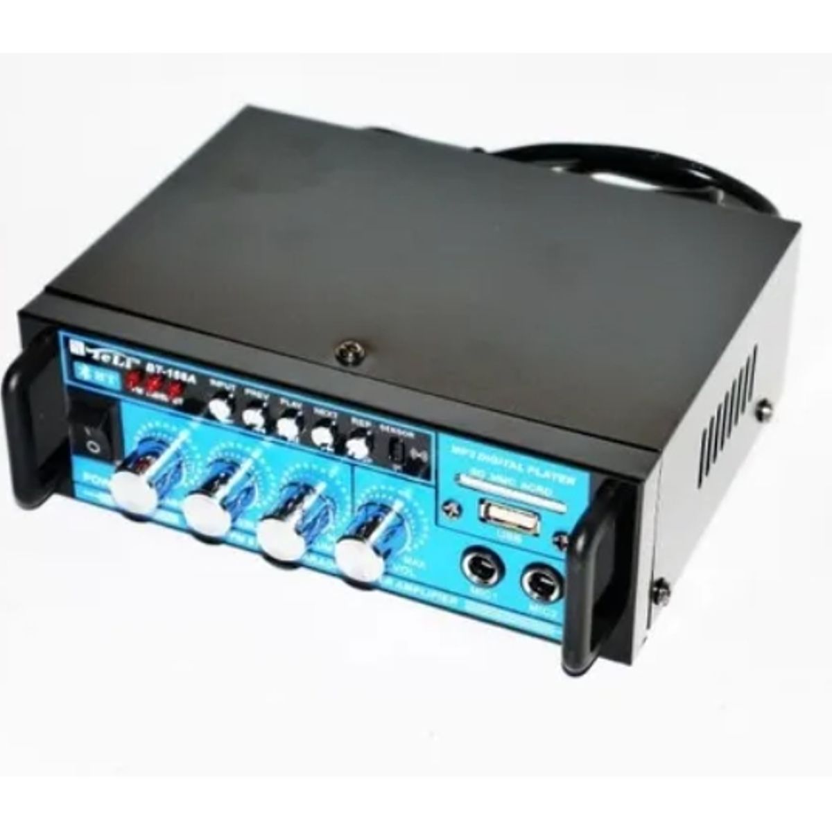 ESHOPANGIE - Amplificador Bluetooth 12v220v Usb Fm Sd Card Karaoke Mp3 188A