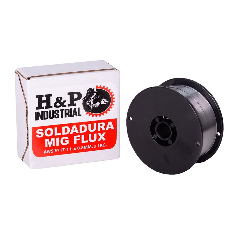 H AND P INDUSTRIAL SOLDADURAS - Soldadura Alambre Mig Flux Core E71T-11. 0.8mm x 1 Kilo. H&P
