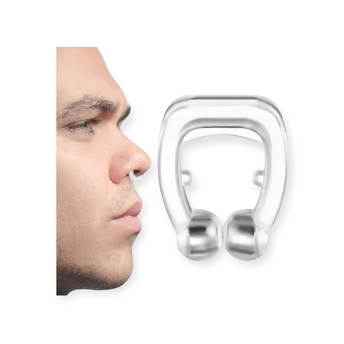 GENERICO - Pack X2 Anillo Anti Ronquidos Nose Clip Imanes Biomagnetico Roncar