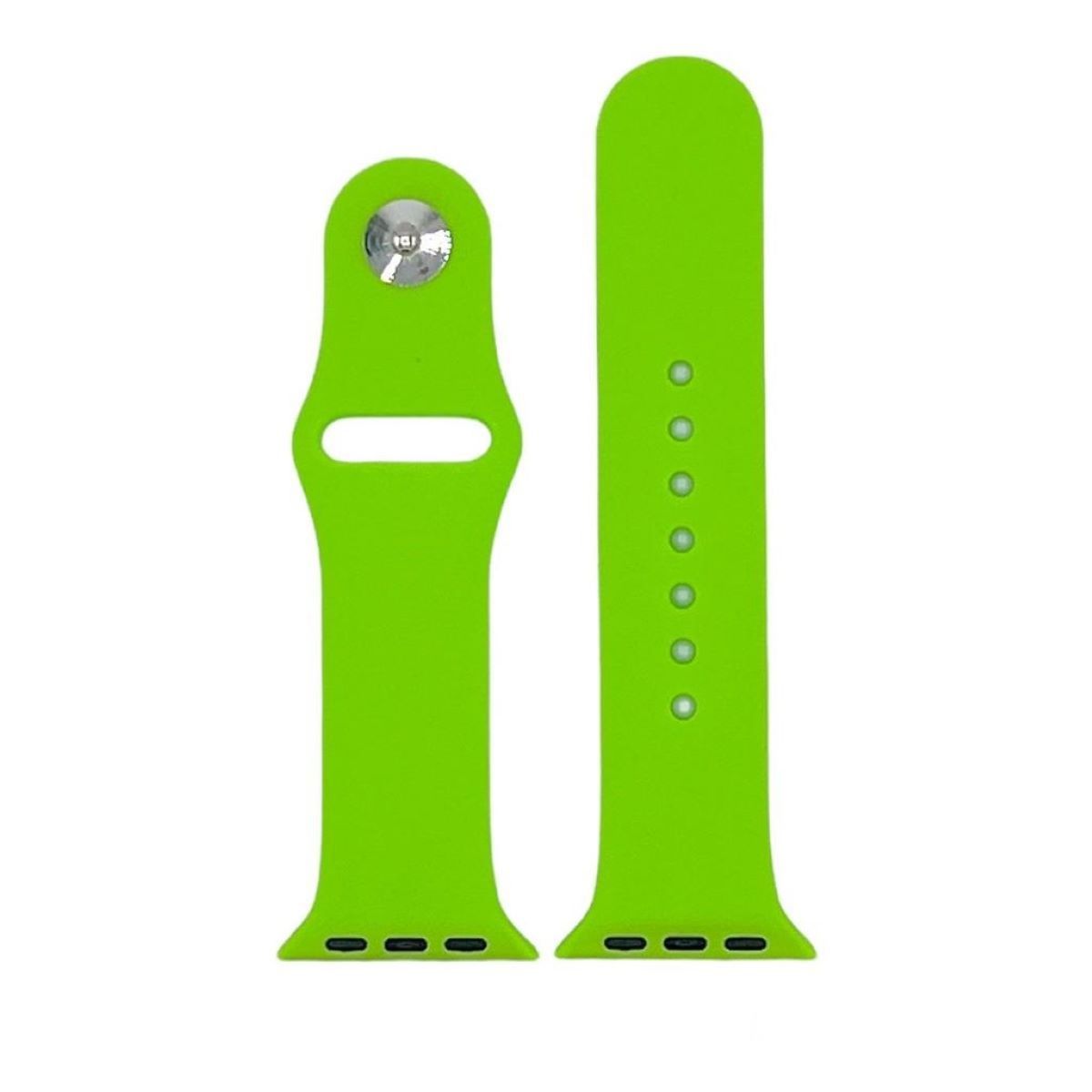 GENERICO - Correa de Silicona compatible con Apple Watch 38-40-41mm SM Verde