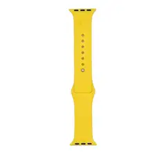 GENERICO - Correa de Silicon compatible con Apple Watch 38-40-41mm SM AmarilloSua