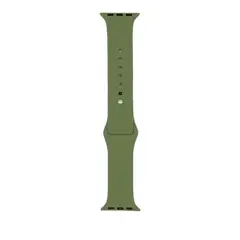 GENERICO - Correa de Silicon compatible con Apple Watch 38-40-41mm SM Verde Khaki