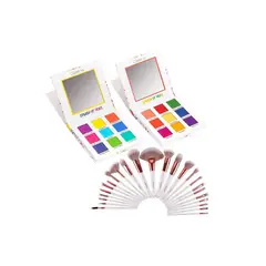 BEAUTY CREATIONS - Pack paletas de sombras Splash of Hues + set de 24 brochas