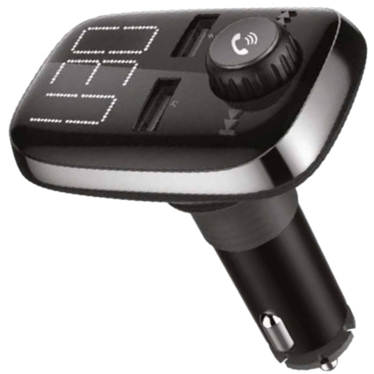 TECNOLAB - Transmisor FM Bluetooth Manos Libres 2 USB Negro Tecnolab