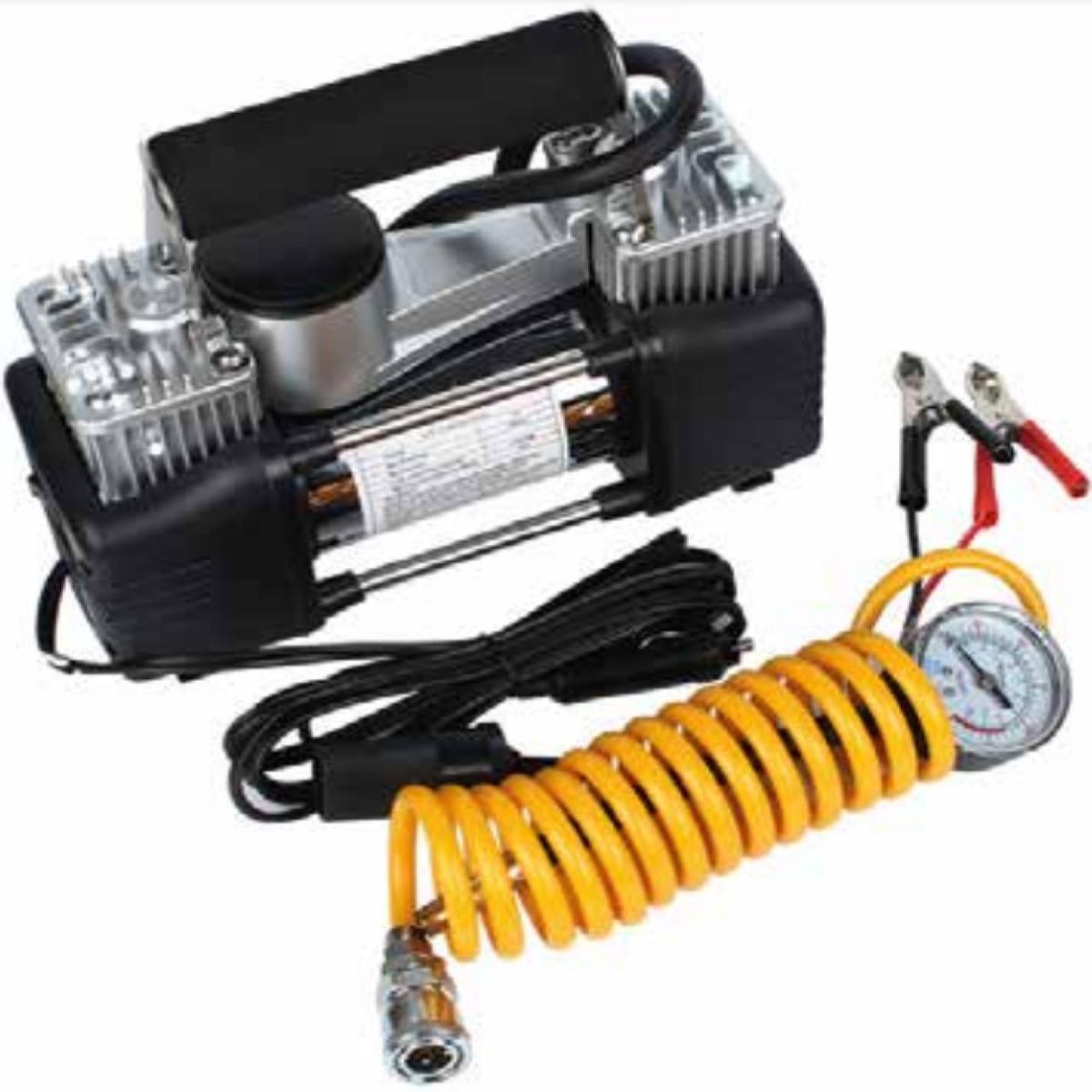 TECNOLAB - Compresor De Aire Portatil Doble Piston 12V Rapido Tecnolab