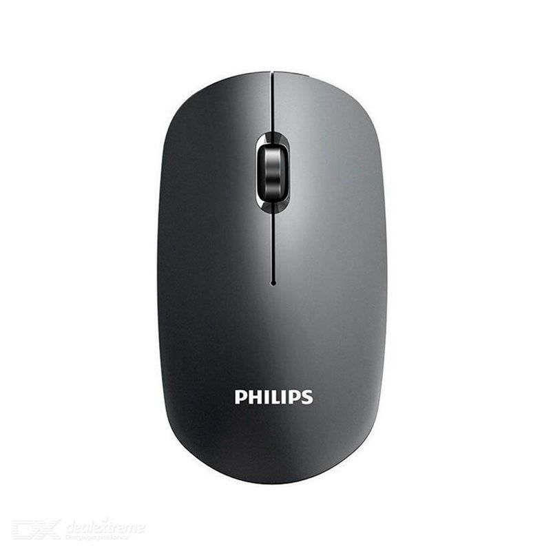 PHILCO - Mouse Inalambrico USB Ergonomico 3 Botones Negro Philco Pro