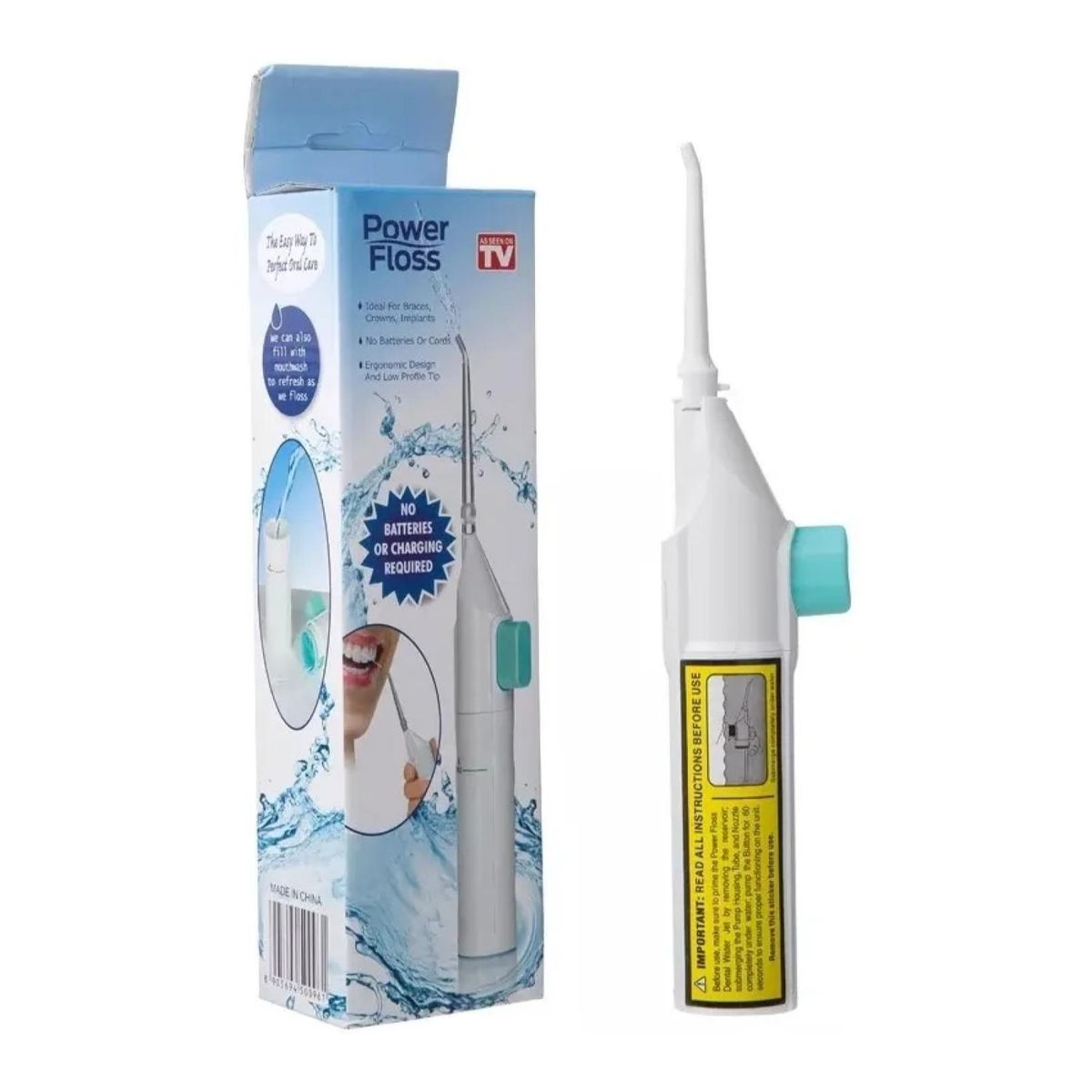 GENERICO - Irrigador Limpiador Bucal Power Floss Jet Blanco