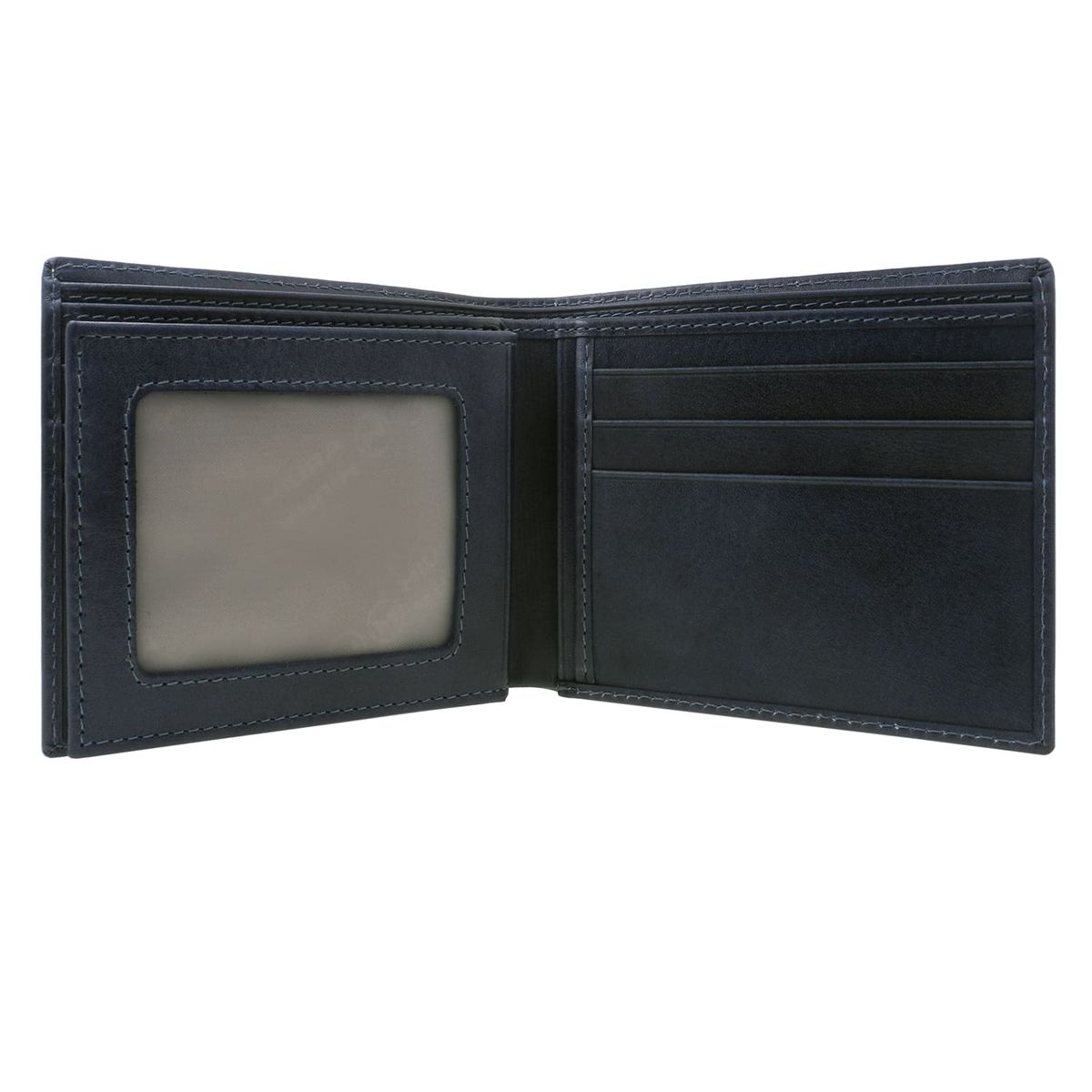 MIURA - Billetera Hombre Mod Francesco Azul 100 % Cuero Natural