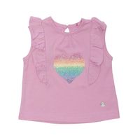 Polera Manga Corta Bebe Niña Lavanda