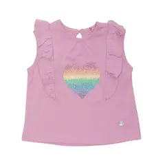 PILLIN - Polera Manga Corta Bebe Niña Lavanda