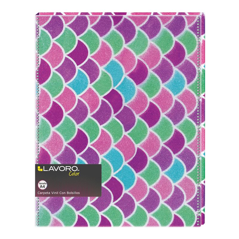 LAVORO - Carpeta Vinil Con Bolsillos A4 Diseño Sirena 2