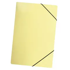 LAVORO - Carpeta Con Elastico Oficio Cartulina Amarillo Pastel