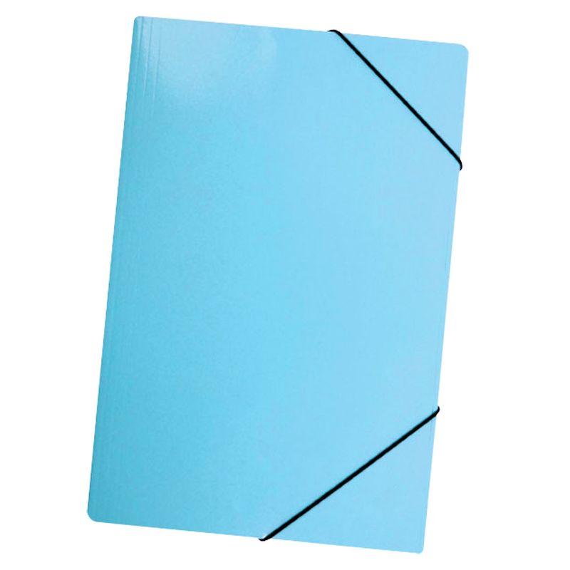 LAVORO - Carpeta Con Elastico Oficio Cartulina Celeste Pastel Lavoro
