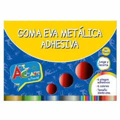 PRONOBEL - Carpeta Con Papel Goma Eva Metalica 20x30 cm Art & Craft