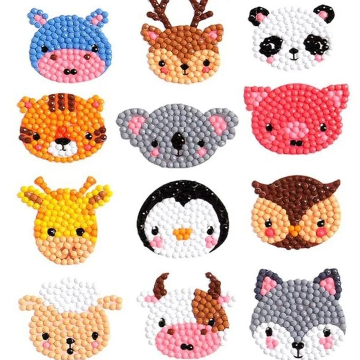 GENERICO - Kit stickers Pintura por Diamantes - Animales