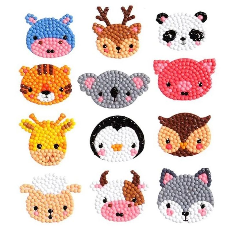 GENERICO - Kit stickers Pintura por Diamantes - Animales