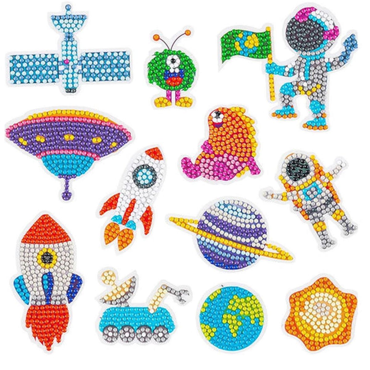 GENERICO - Kit Sticker pintura diamantes - Espacio