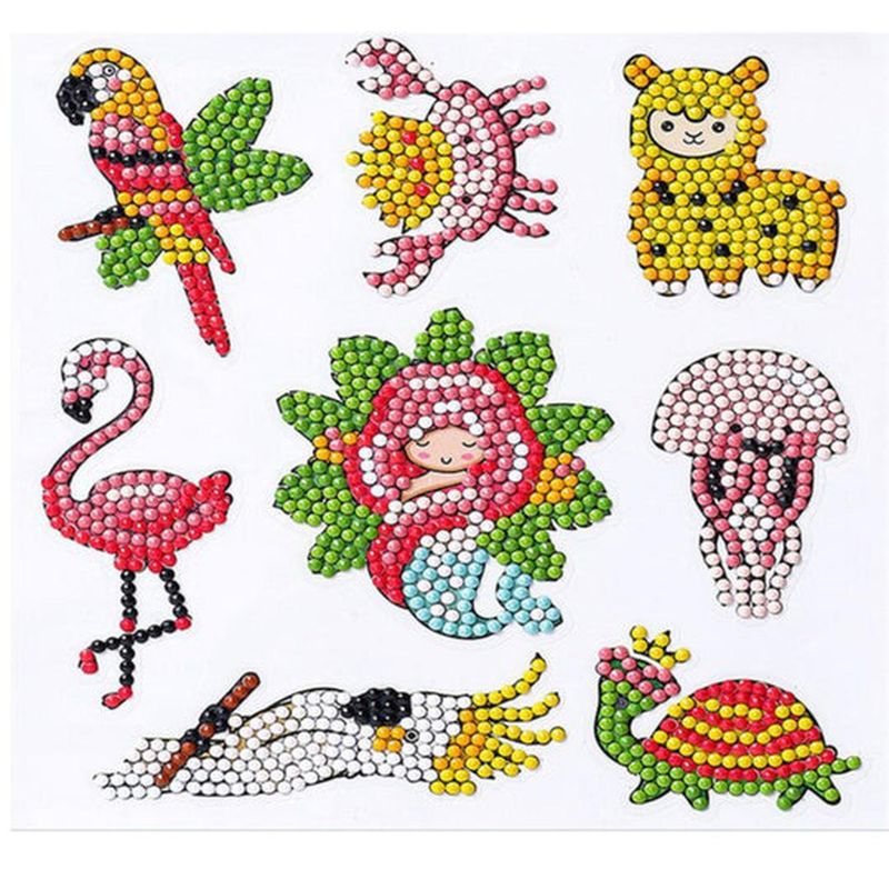 GENERICO - Kit Sticker pintura diamantes - Flamingo