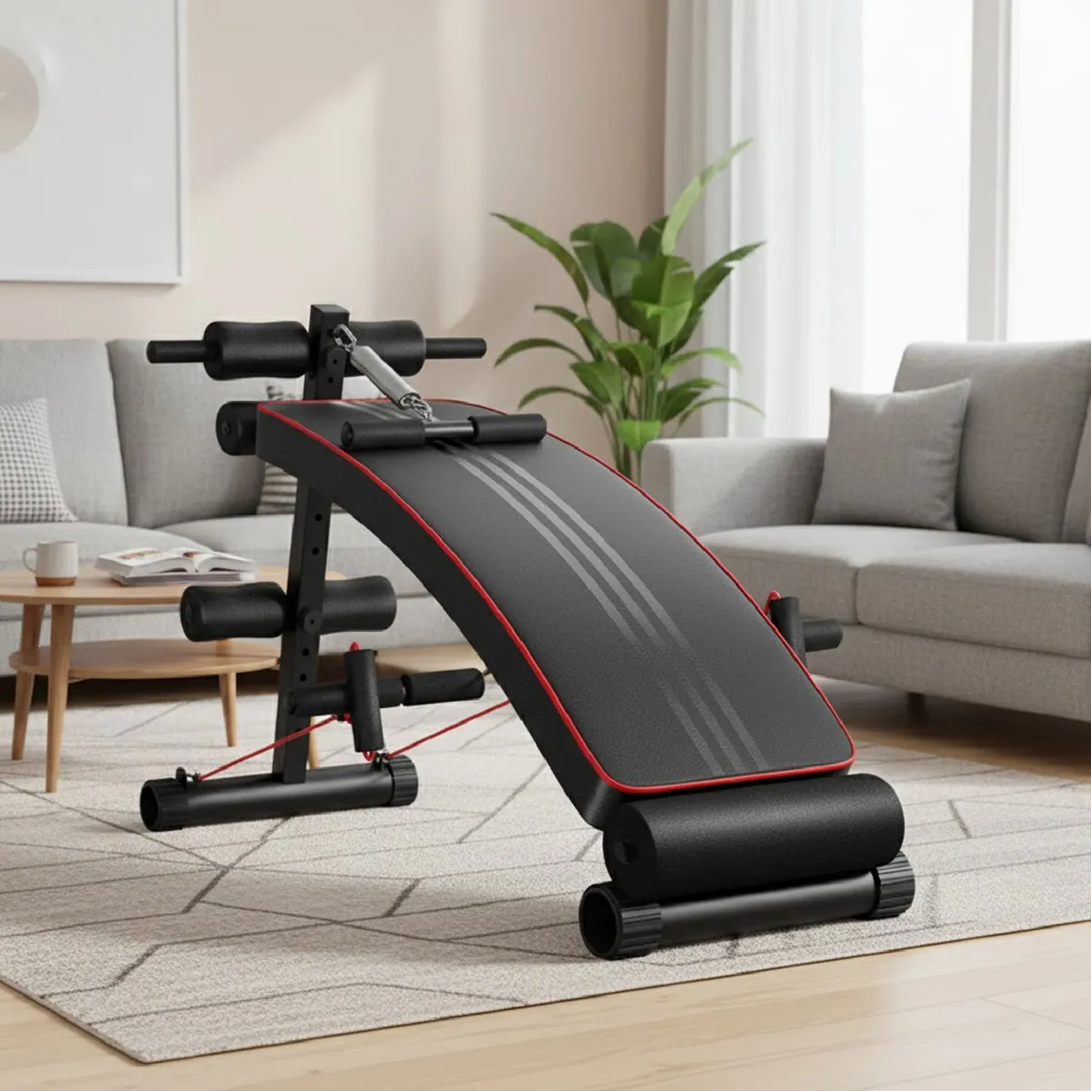 21K SPORTS - Banca Abdominales Full Pro Biceps Triceps Con Bandas