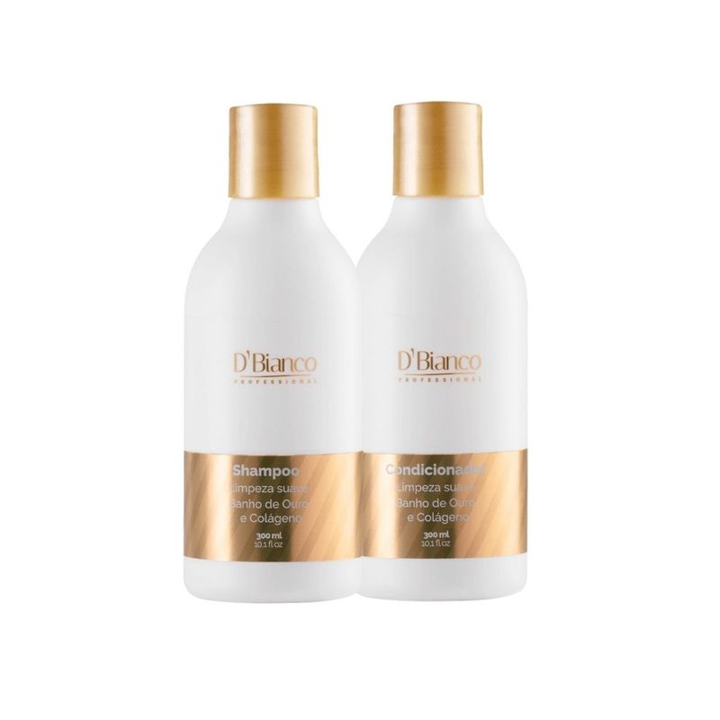 GENERICO - Set Shampoo + Acondicionador Baño de Oro DBianco 300 Ml