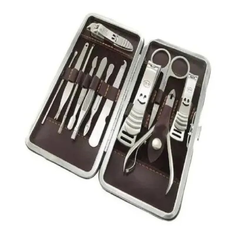GENERICO - SET CORTAUÑAS MARRON 12 PIEZAS