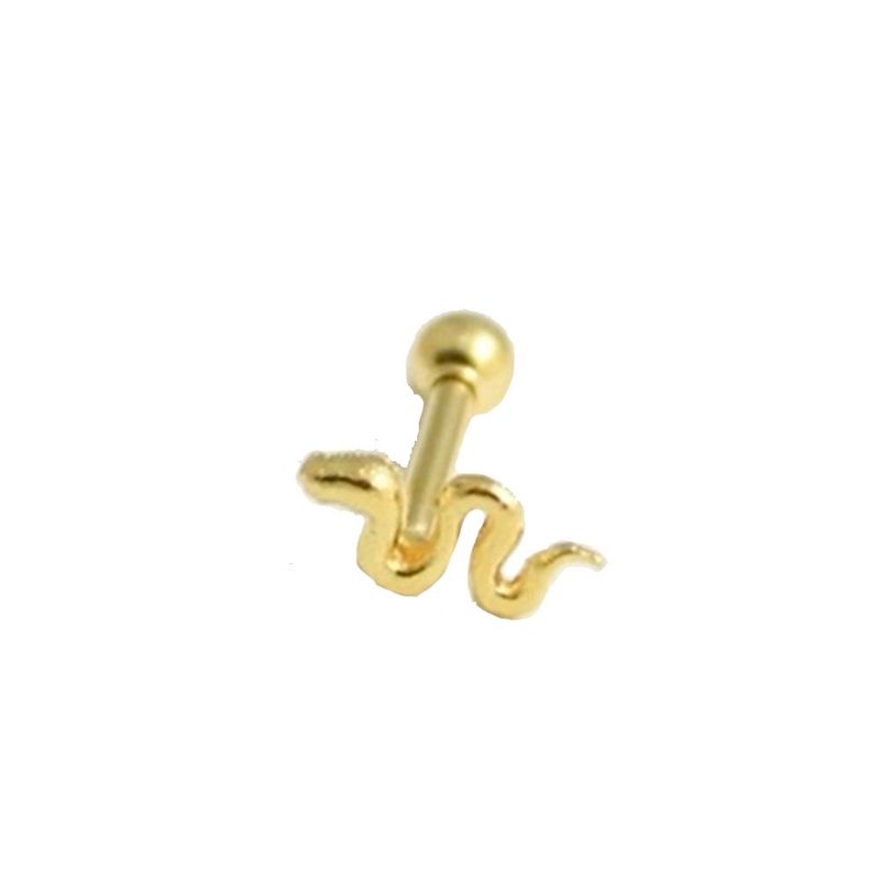 GENERICO - Aros Mujer Piercing cobrita Bañado en Oro Philippa Joyas