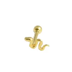 GENERICO - Aros Mujer Piercing cobrita Bañado en Oro Philippa Joyas