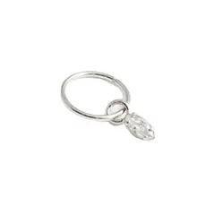 GENERICO - Aros Mujer Piercing Argolla torsión colgante circón Acero Philippa