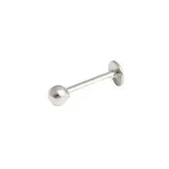 GENERICO - Aros Mujer Piercing Labret bolita Acero Philippa Joyas