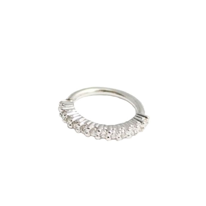 GENERICO - Aros Mujer Piercing Argolla torsión circones Acero Philippa Joyas