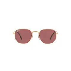 RAY BAN - Lentes de Sol Hexagonal Oro Rosa Polarizados