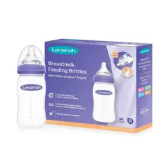 LANSINOH - Mamadera Natural Wave 240ml Pack x 3