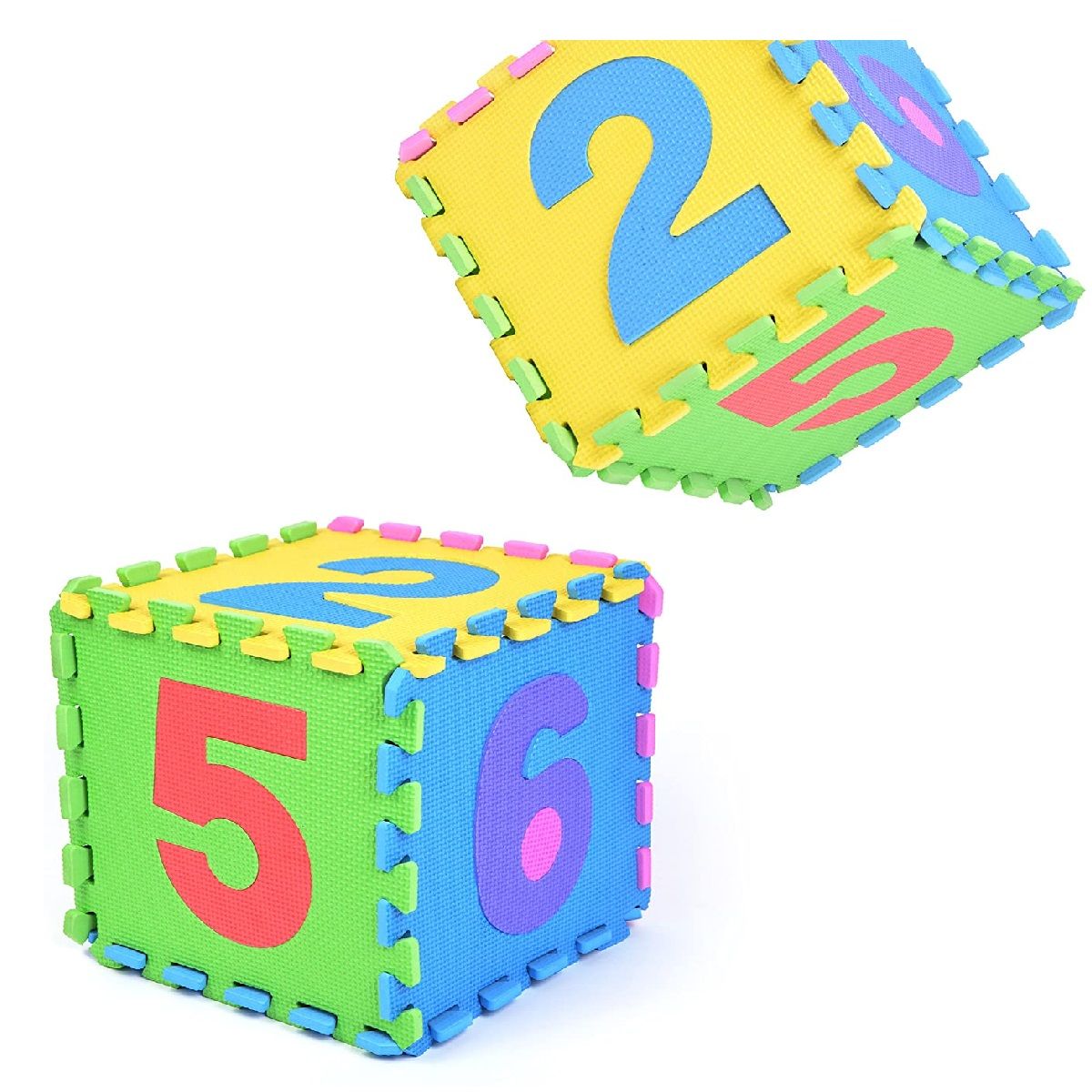 GENERICO - Set Goma Eva 10 Cuadros Números 30x30cm Bebes Y Niños