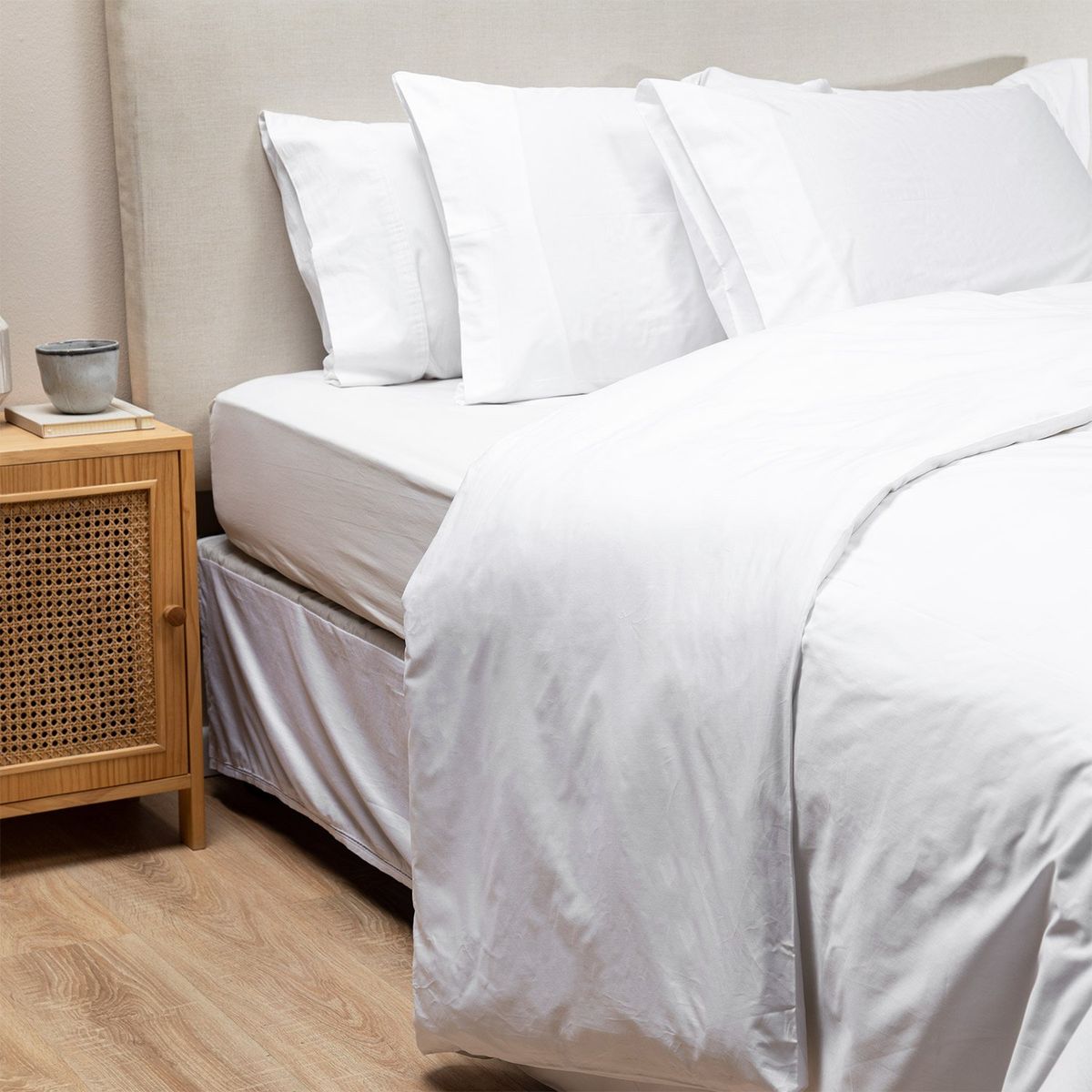 RELAN - Cubre Plumón 300 Hilos Blanco King Relan