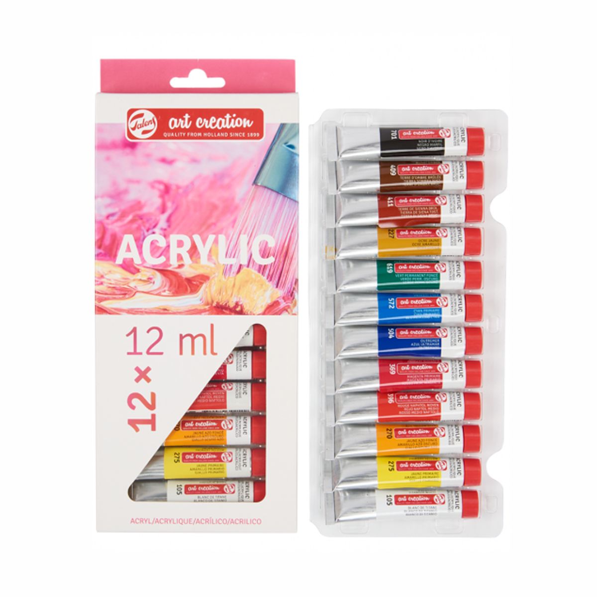 ART CREATION - Acrílicos Art Creation Pack 12 Colores 12ml