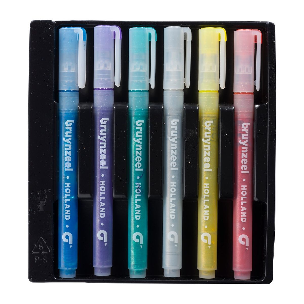 BRUYNZEEL - Marcadores Para Niños Bruynzeel Glitter 6 Colores