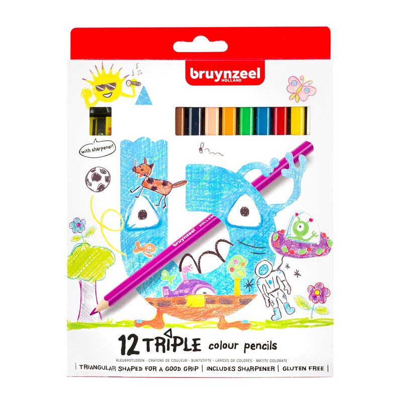 BRUYNZEEL - Lápices De Colores Bruynzeel Para Niños Set 12