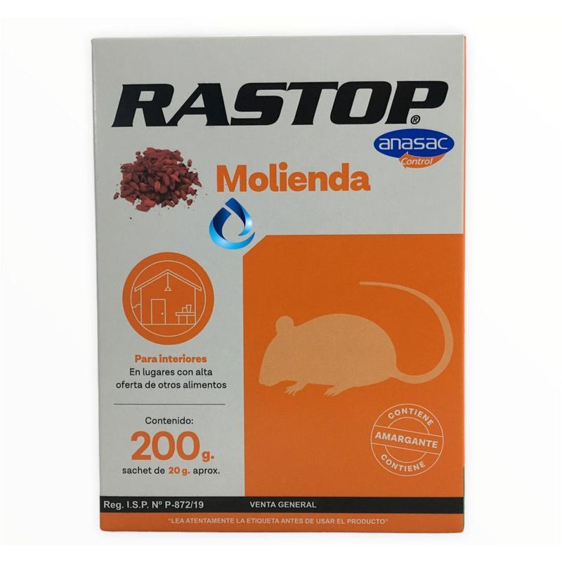 ANASAC - Cebo Rastop Molienda Para Ratones 200gr - Anasac