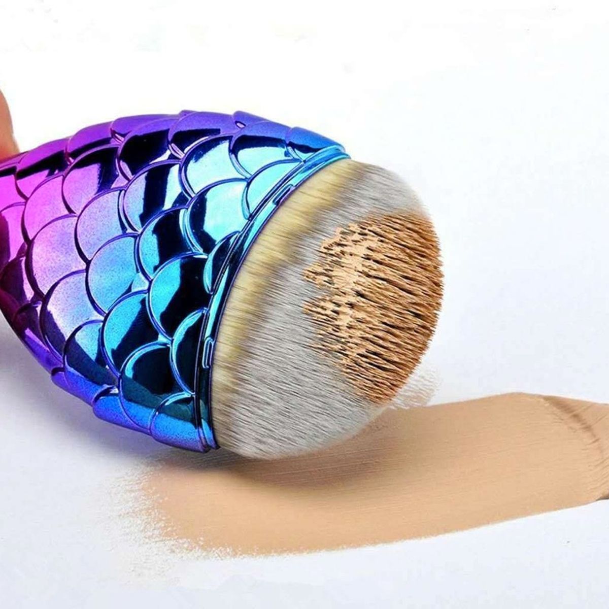 GENERICO - Brocha Estilo Sirena para Maquillaje Malú