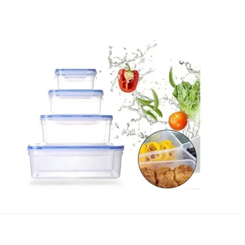 OEM - Set De 4 Tapper Tuper Hermeticos Para Comida