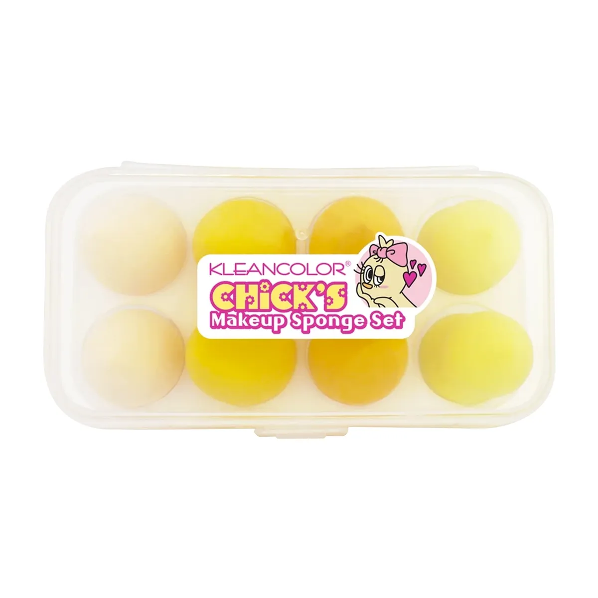 KLEANCOLOR - Set de 8 Esponjas de Maquillaje "Chick's" KleanColor