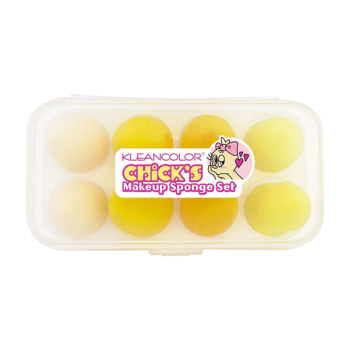 KLEANCOLOR - Set de 8 Esponjas de Maquillaje "Chick's" KleanColor